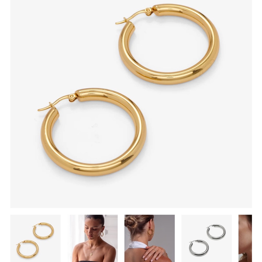 Kloudy Large Tube Hoop Earrings